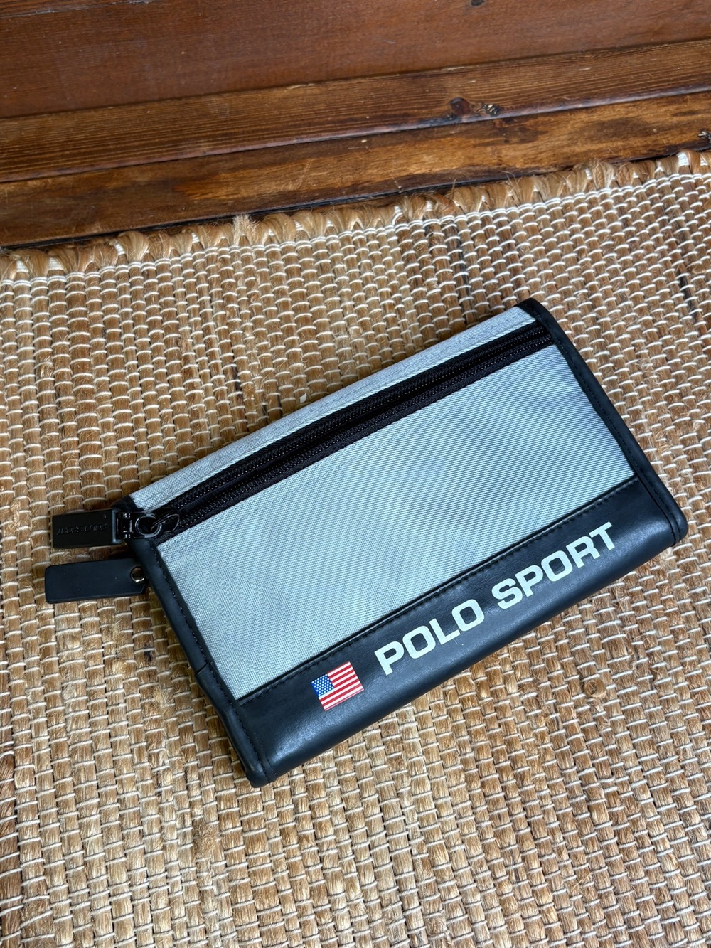 Vintage 90’s Ralph Lauren Polo Sport Wallet Silver Black - Picture 2 of 12